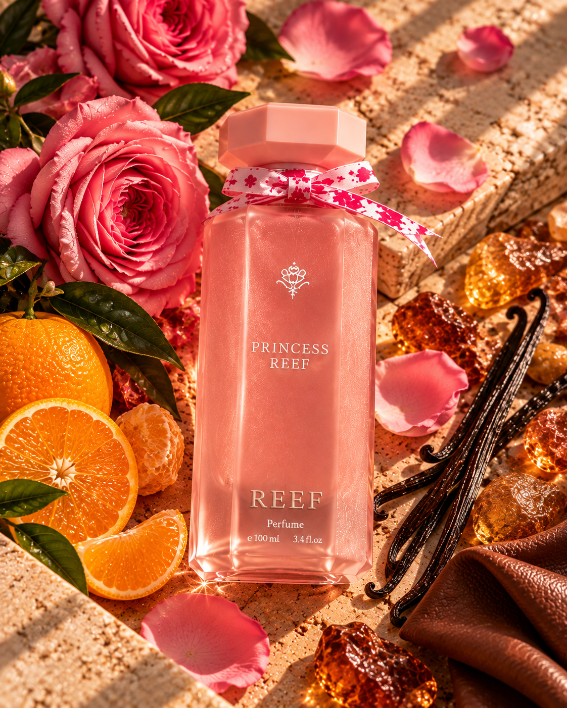Princess Reef REEF 100 ml, rose de Damas, agrumes, ambre, vanille et cuir
